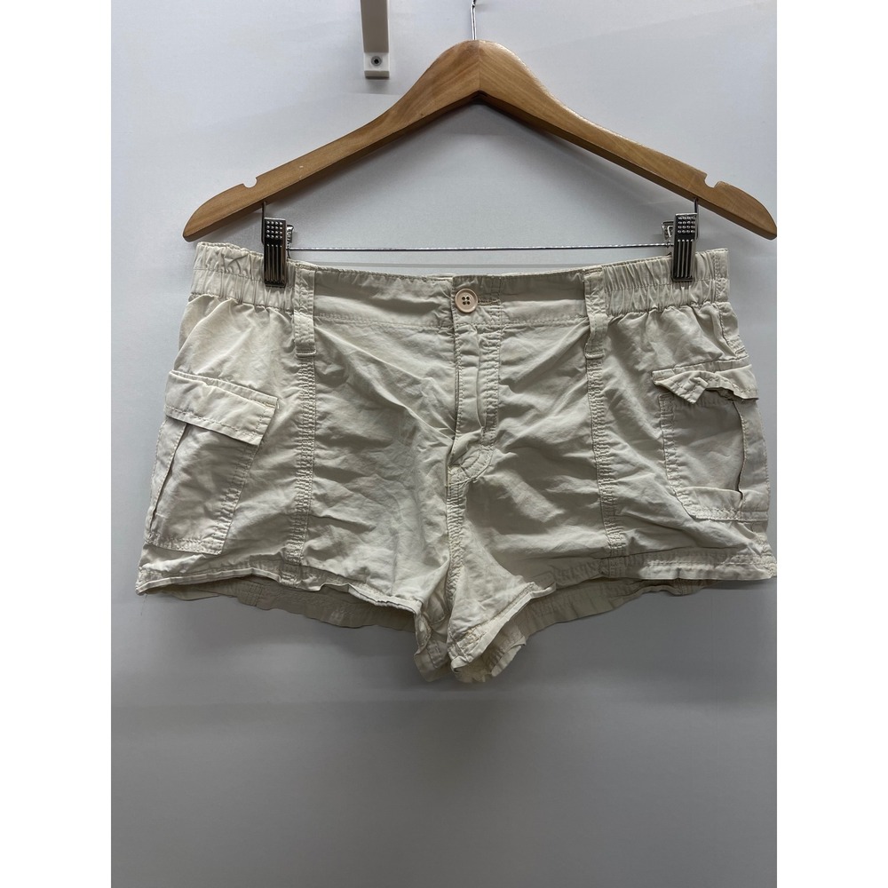 BDG Urban Outfitters Beige Cargo Shorts Womens 29 Elastic Waist Utility Cream